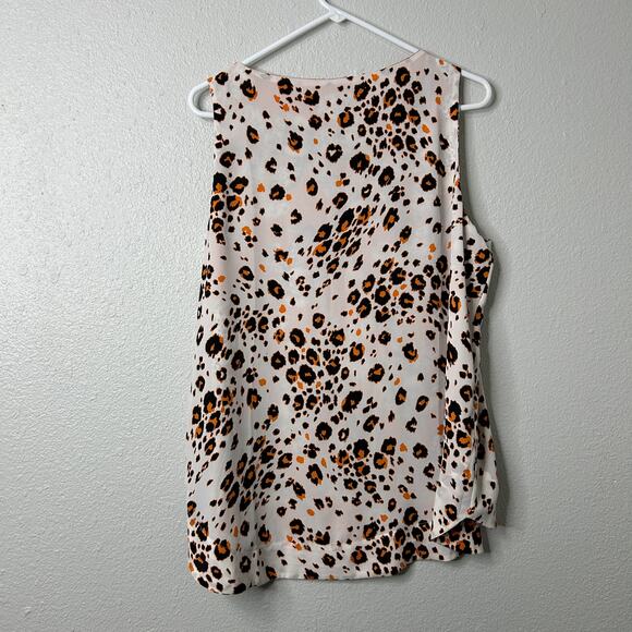 Chicos Reversible Floral Animal Print Tank Top Size 2 US Large 12/14 Orange - Picture 10 of 13
